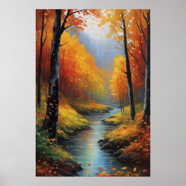 Eleganz absinken, Herbstverluste Poster (Vorne)