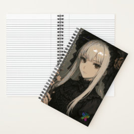 Eleganz der Midnight Blossom Maiden Standard Notizbuch