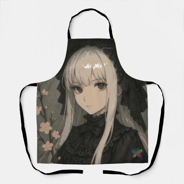 Eleganz der Mitternachtsblüten-Jungfrau Schürze (Vorderseite)