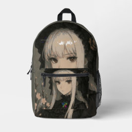 Eleganz der Mitternachtsblüten-Jungfrau-Standard Bedruckter Rucksack