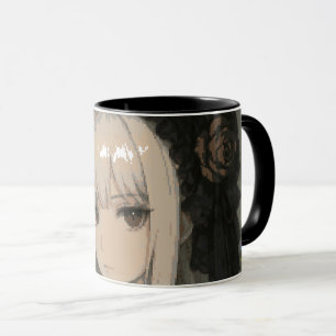 Eleganz der Mitternachtsblüten-Jungfrau Tasse