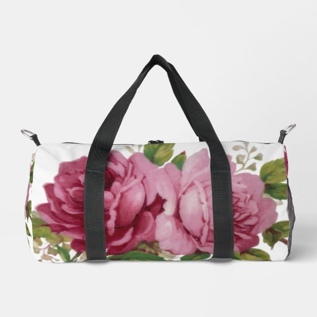 Eleganz der rosa Rose Duffle Bag (Vorderseite)