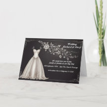 Eleganz des Brautkleides Hochzeitseinladung