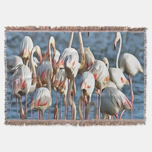 Eleganz des rosa Flamingos Decke (Vorderseite)