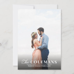 Eleganz   Festliches Rot   Vertikales Weihnachtsfo Feiertagskarte