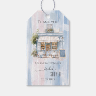 Eleganz French Cafe Brautparty Geschenkanhänger