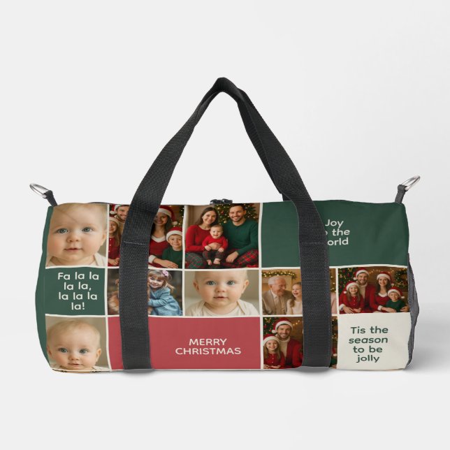 Eleganz große viele Bilder Collage Weihnachten neu Duffle Bag (Vorderseite)