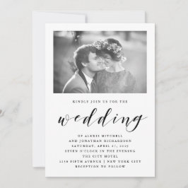 Eleganz| Hochzeitseinladung mit Foto Einladung