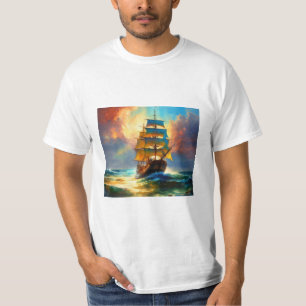 Eleganz im Wind: Klassische Segelyacht T-Shir T-Shirt