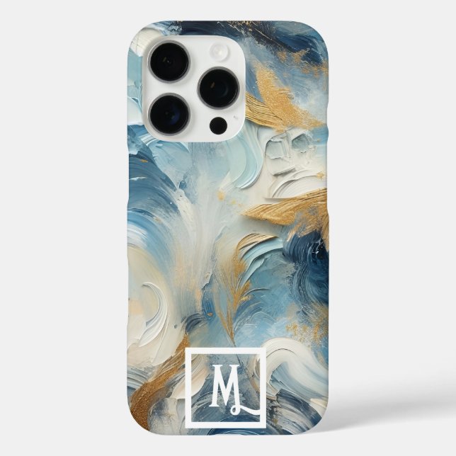 Eleganz in Acrylic: Anpassbare Monogramm Case-Mate iPhone Hülle (Rückseite)