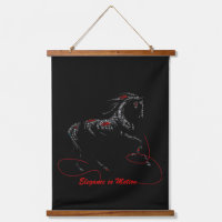 Eleganz in Bewegung | Pferd-Typografie-Kunst-T-Shi