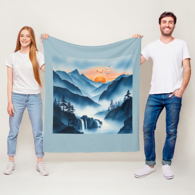 Eleganz in Blau Fleecedecke (Beispiel)