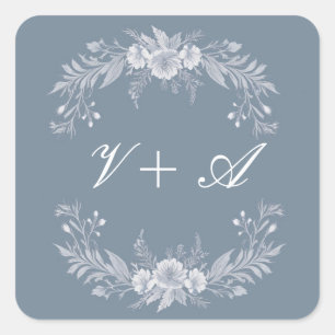 Eleganz in Blooms Quadratischer Aufkleber
