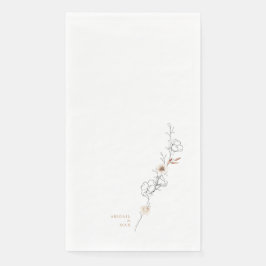 Eleganz in Einfachheit Delikate Wedding Caramel Serviette