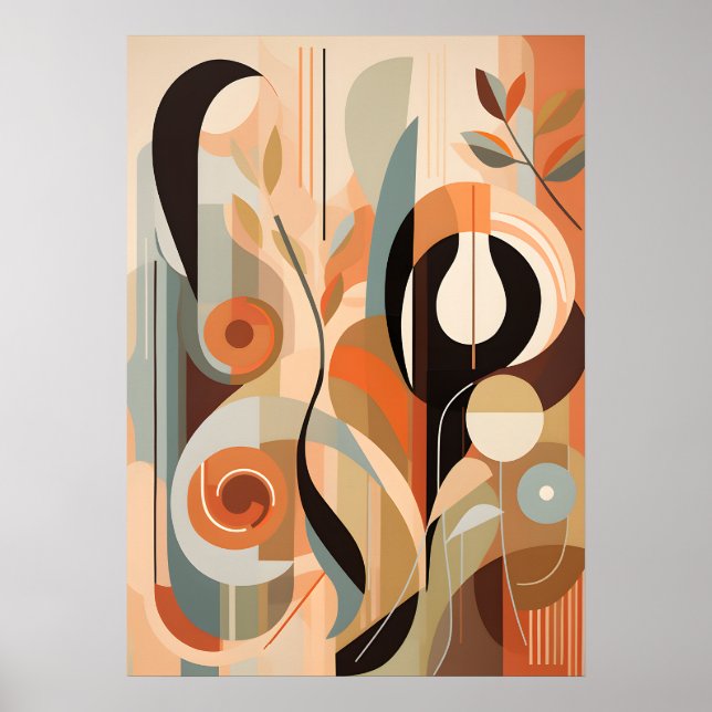 Eleganz in Einfachheit: Minimalistische Kunst erku Poster (Vorne)