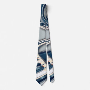 Eleganz in Klaviertasten und Blüten. Krawatte