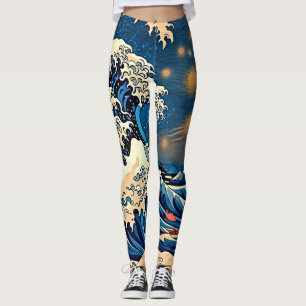 Eleganz in Motion: Nami The Great Wave Leggings