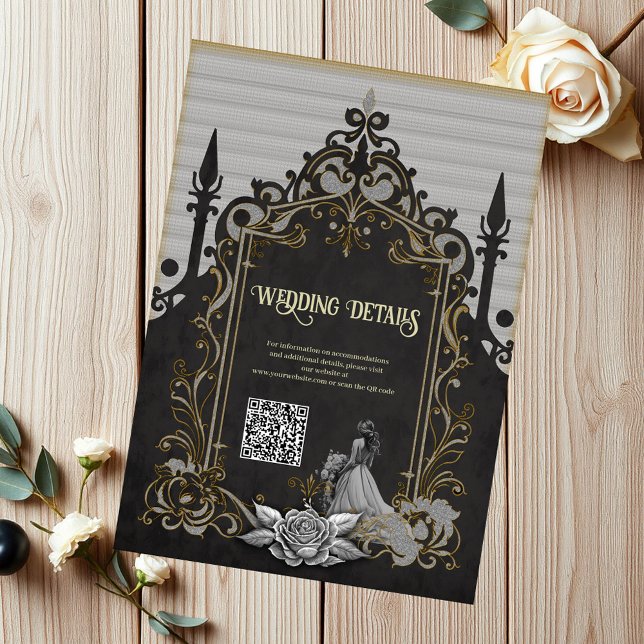 Eleganz in Silber und Schwarz. Begleitkarte (Von Creator hochgeladen)