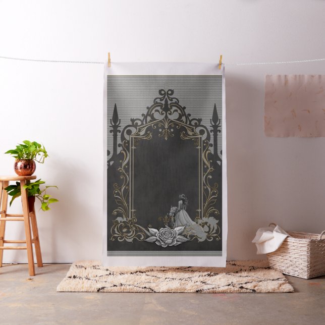 Eleganz in Silber und Schwarz. Stoff (Beispiel)