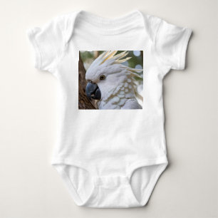 Eleganz in Weiß: Das majestätische Aussie Cockatoo Baby Strampler
