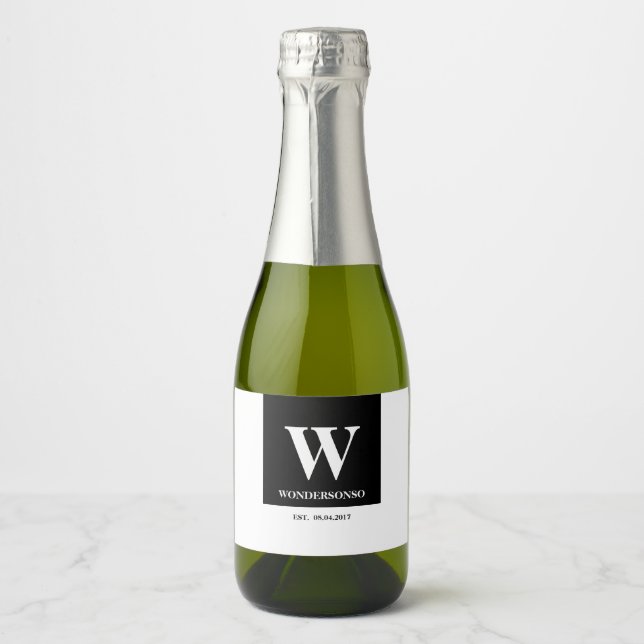 Eleganz Monogramm minimal Hochzeit (Vorderseite)