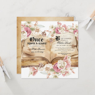 Eleganz Rosa Rosen Floral Königliche Babyparty Einladung