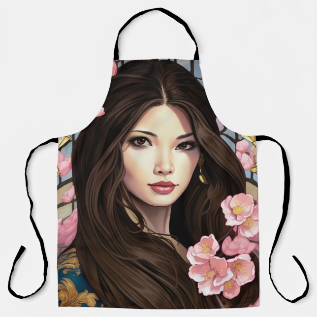 Eleganzblüten Schürze (Vorderseite)