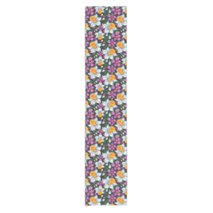 Eleganzmuster mit Narzissen-Blumen 2 Kurzer Tischläufer