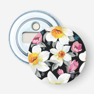 Eleganzmuster mit Narzissen-Blumen Flaschenöffner