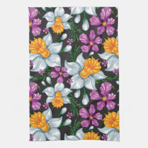 Eleganzmuster mit Narzissenblumen 2 Handtuch
