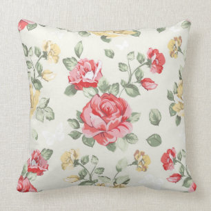 Eleganztapetenmuster der rosa Rosen Kissen