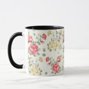 Eleganztapetenmuster der rosa Rosen Tasse