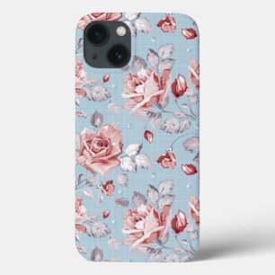 Eleganztapetenmuster von rosa Rosen 2 Case-Mate iPhone Hülle