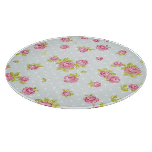 Eleganztapetenmuster von rosa Rosen 4 Schneidebrett