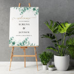 ELegen Eucalyptus Greenery Wedding Welcome Sign Poster<br><div class="desc">Einfaches Eukalyptus Greenerity Wedding Willkommenszeichen</div>