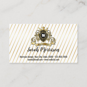 Elegenat Gold Monagram Fashioned Business Card Visitenkarte