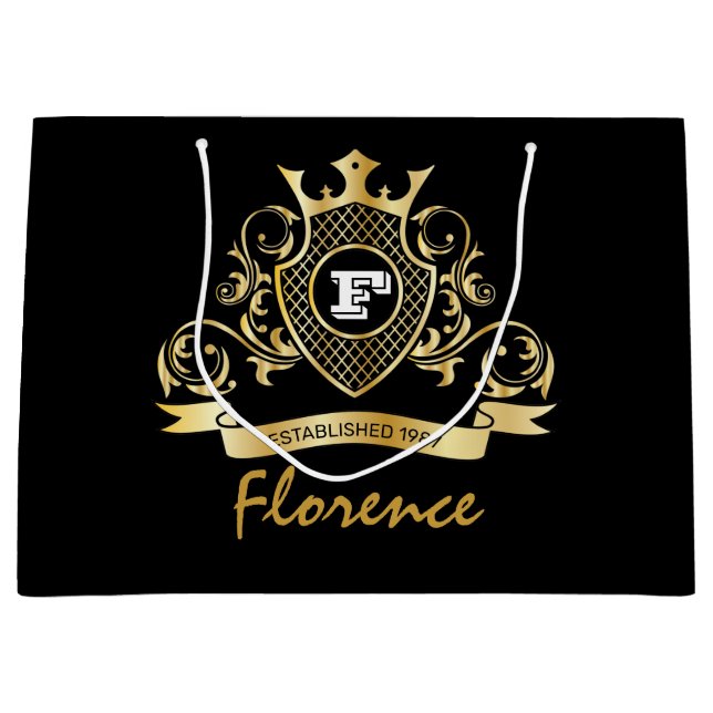 Elegenat Monagram Fashional Geschenktasche Große Geschenktüte (Vorderseite)