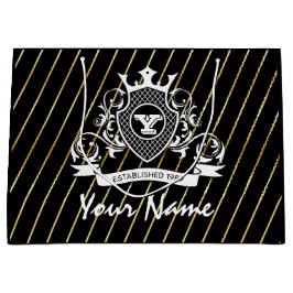 Elegenat White Monagram Geschenktasche Große Geschenktüte