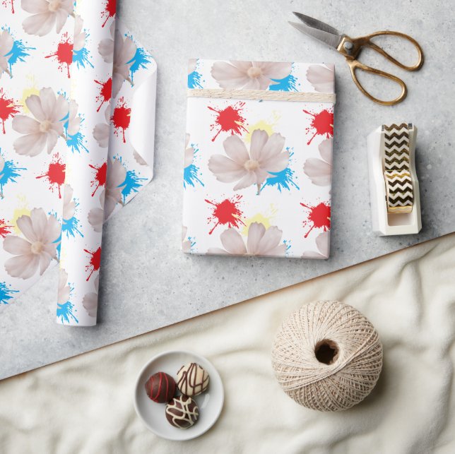 Elegent modren dazie flower geschenkpapier (Kunsthandwerk)