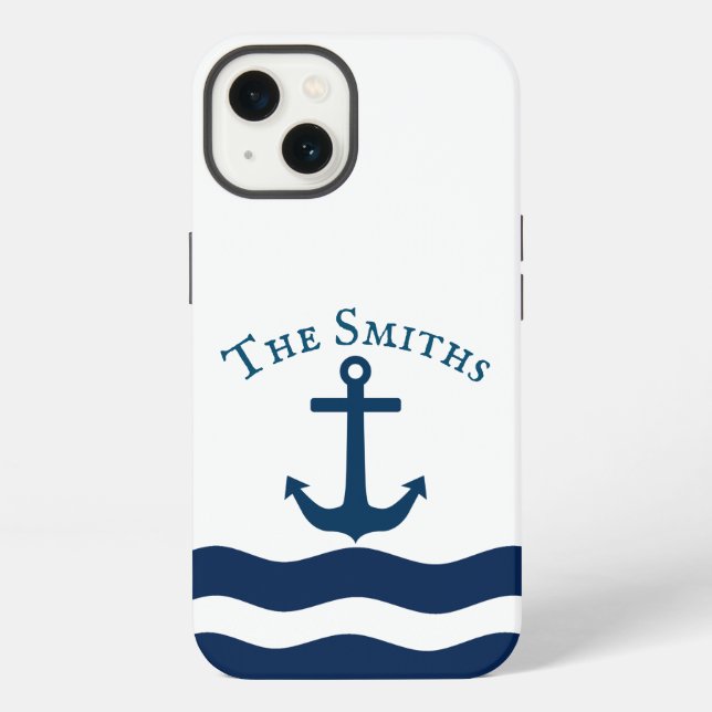 Elegenter Anker Nautical Custom iPhone Hülle (Rückseite)