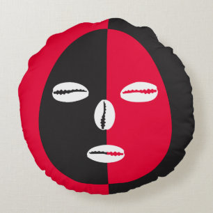 Eleggua 2 Gesicht Rundes Kissen