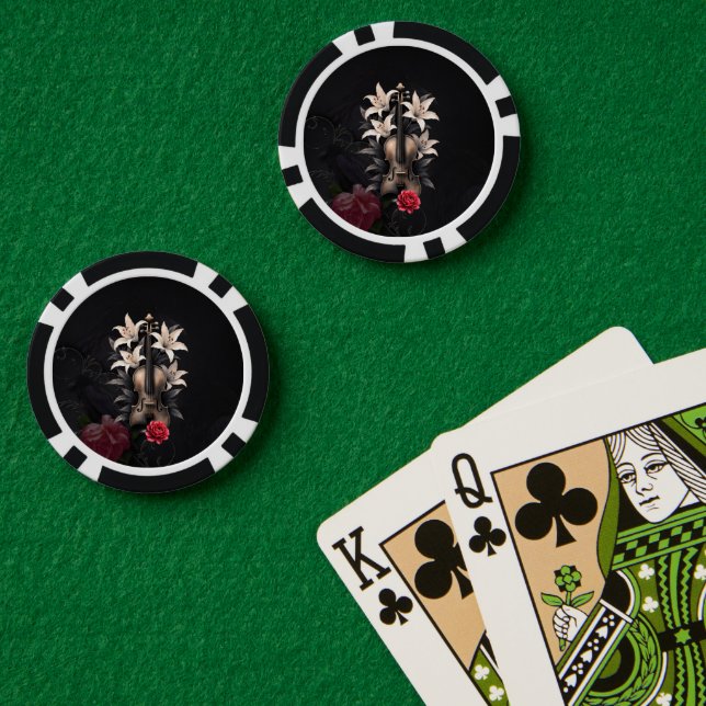 Elegie für ein gefallenes Lied – Romantische gotis Pokerchips (Pokertisch (doppelt))