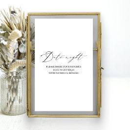 Elegnat Brautparty Date Night Jar Sign Poster