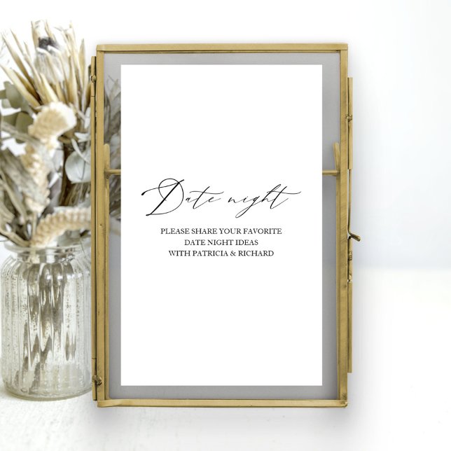 Elegnat Brautparty Date Night Jar Sign Poster (Von Creator hochgeladen)