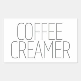 Elegreier grauer Kaffeesahnebehälter Rechteckiger Aufkleber