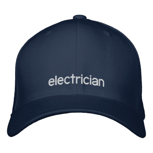 Elektriker Bestickte Baseballkappe (Vorderseite)