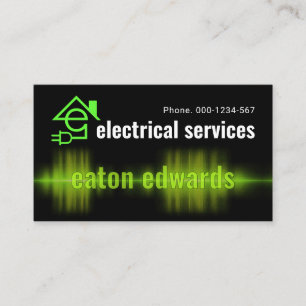 Elektriker Brief-E Strom abfangen Visitenkarte