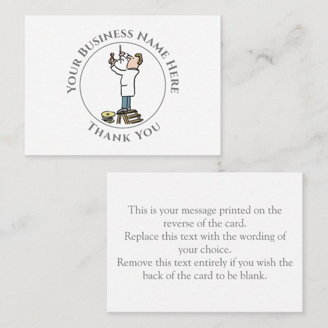 Elektriker danken Ihnen für die Karte (Vorne/Hinten)