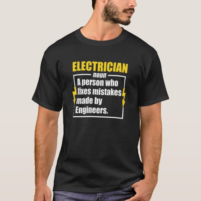 Elektriker - Definition T-Shirt (Vorderseite)