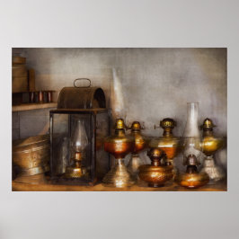 Elektriker - Eine Kollektion von Öllaternen Poster
